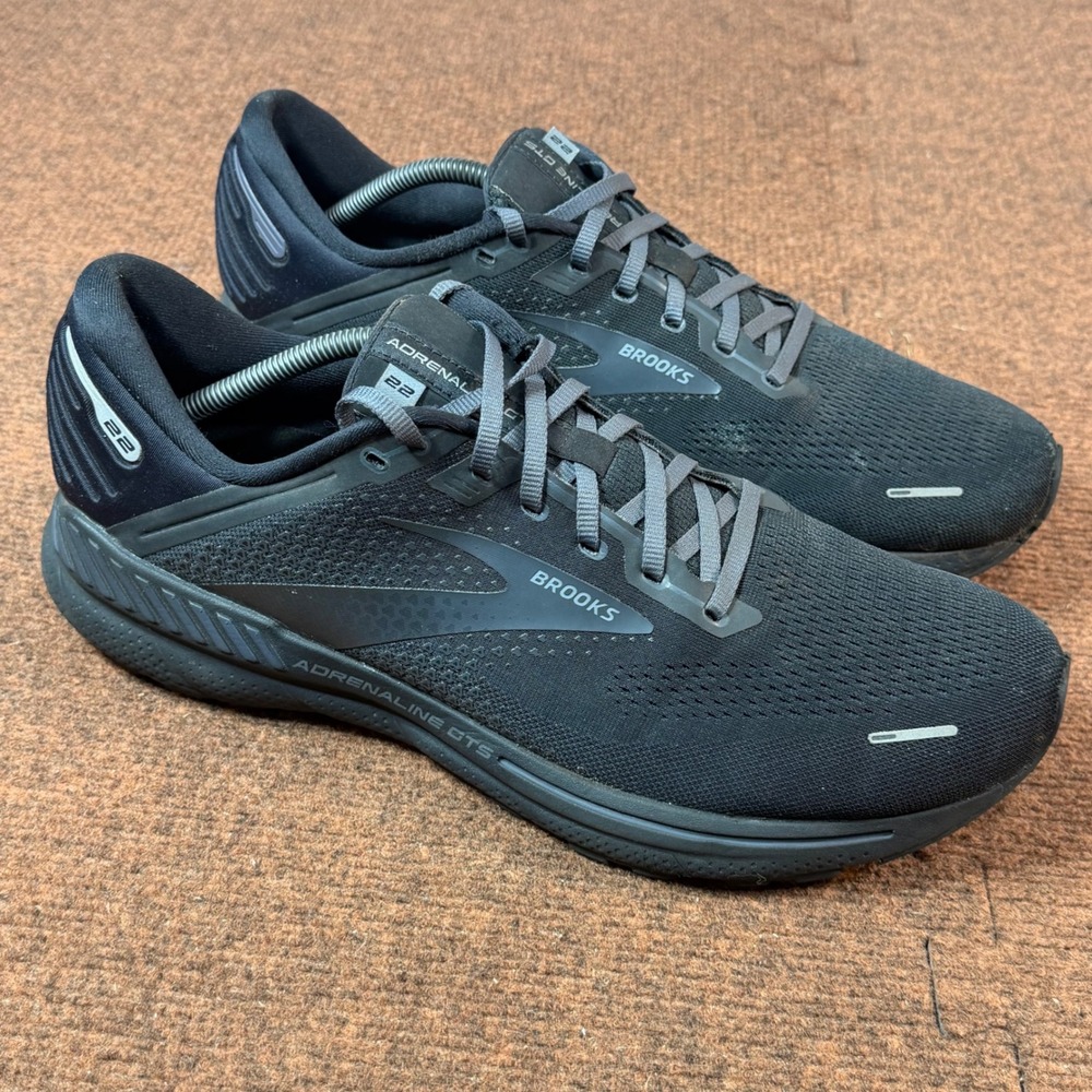 B+ Brooks Adrenaline GTS 22 Mens Running Shoes Black Size 13 1103661D020 Support